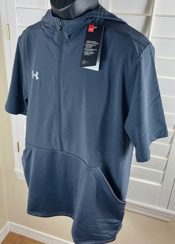 Under Armour Men's EVO Short Sleeve Cage Jacket - Charcoal Gray