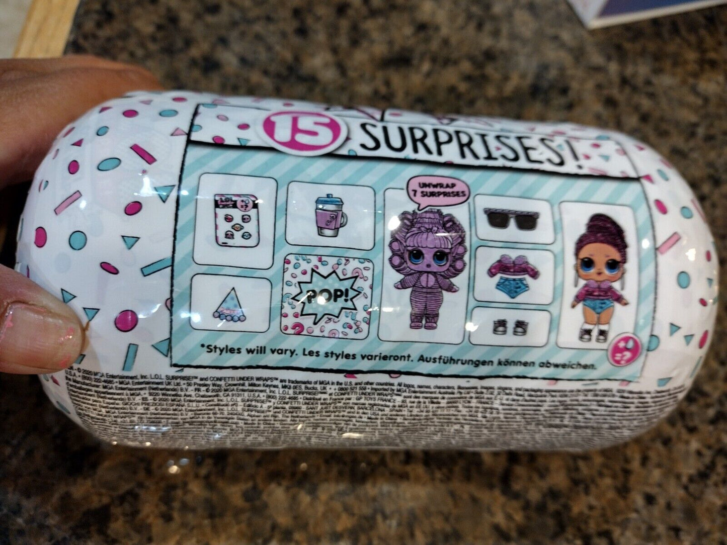 LOL Surprise Confetti Under Wraps Re-released Doll with 15 Surprises